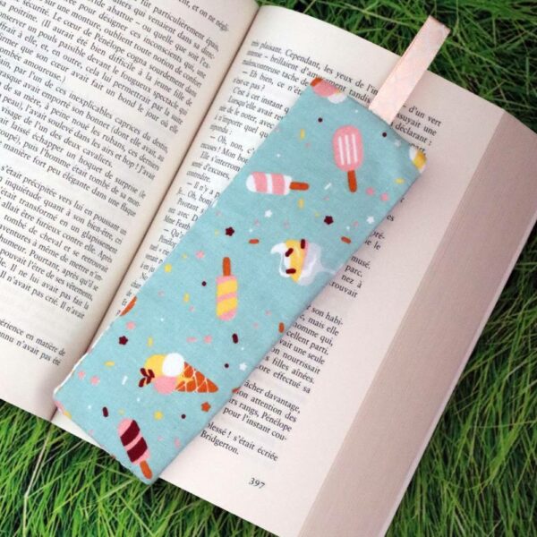Marque Page Glace Recto Bleu