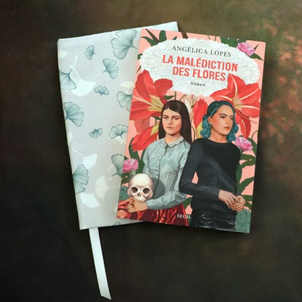 Couvre livre Ginkgo vert Grand format