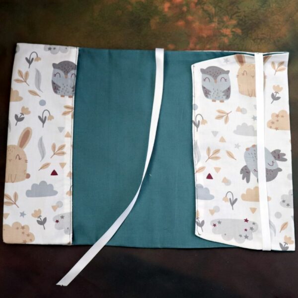 Couvre Livre Relié Hiboux & lapinou ouvert
