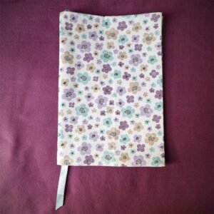 Couvre livre Broché Fleurs pastel