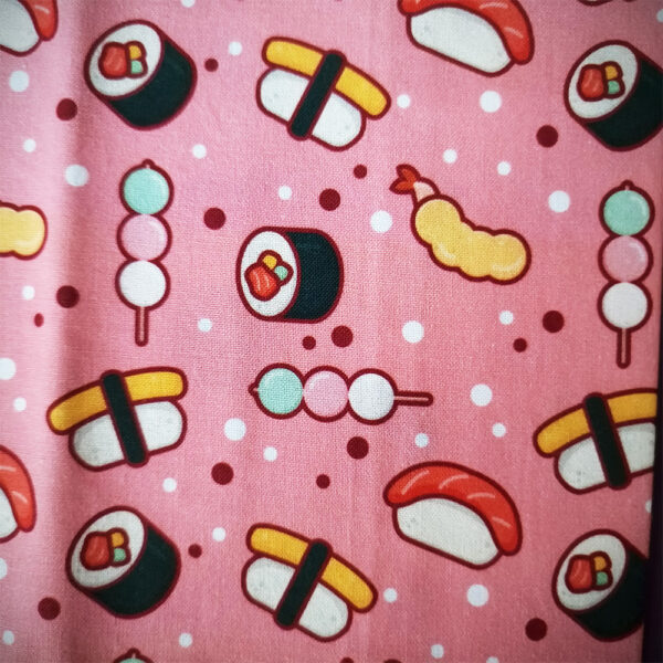 Couvre-livre Sushi motif rose