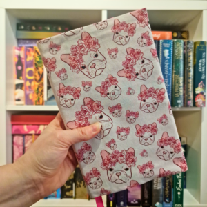 Couvre-livre Bouledogue Fleuri